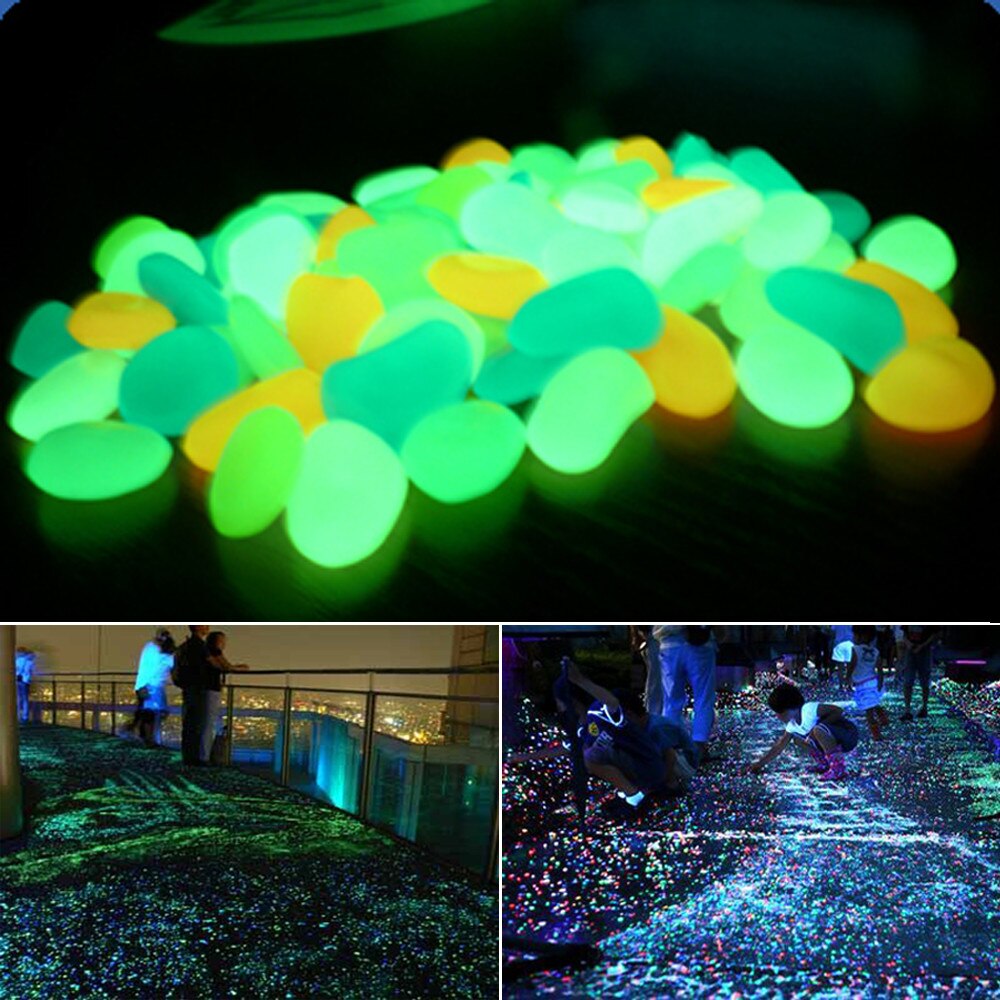 Set of Luminous Stones for Garden
