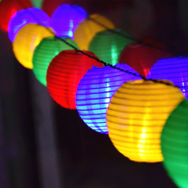 Round Lantern Solar Energy Outdoor Decorative Fairy Lights