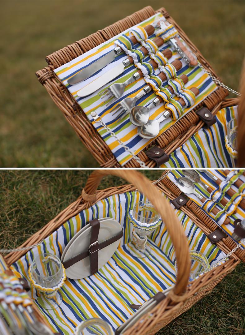 Vintage Family Storage Basket for Picnic