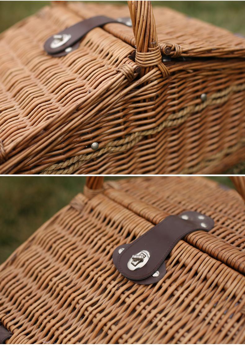 Vintage Family Storage Basket for Picnic