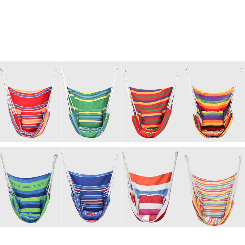 Multicolored Garden Swing with 2 Pillows Multicolored Garden Swing with 2 Pillows