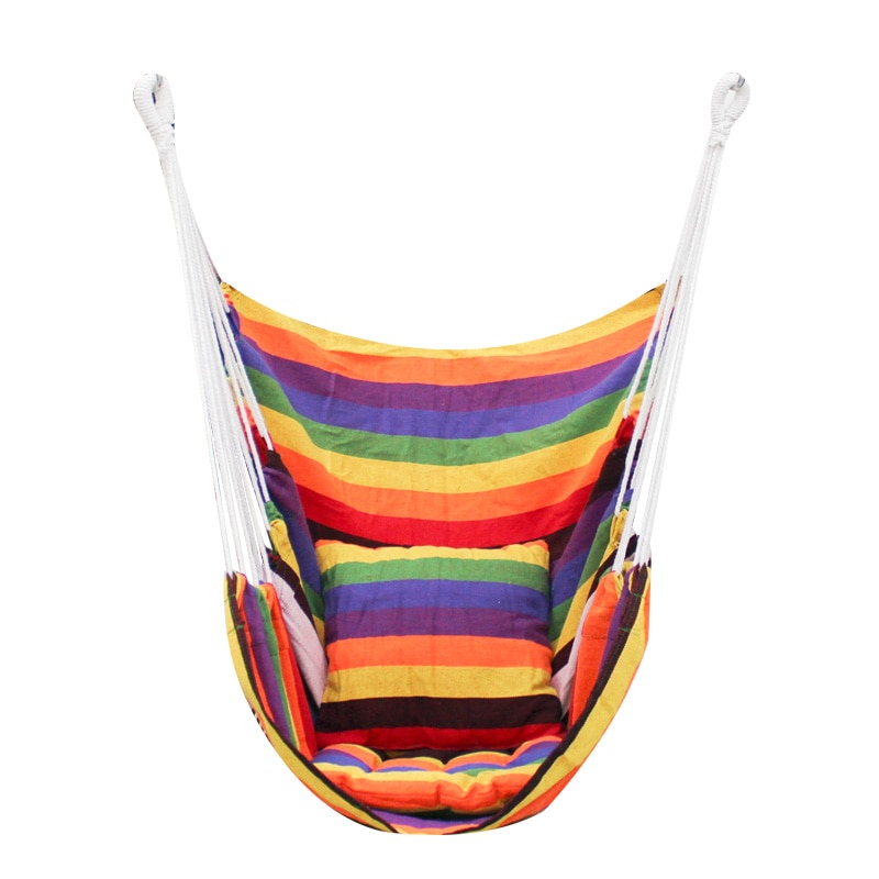 Multicolored Garden Swing with 2 Pillows Multicolored Garden Swing with 2 Pillows