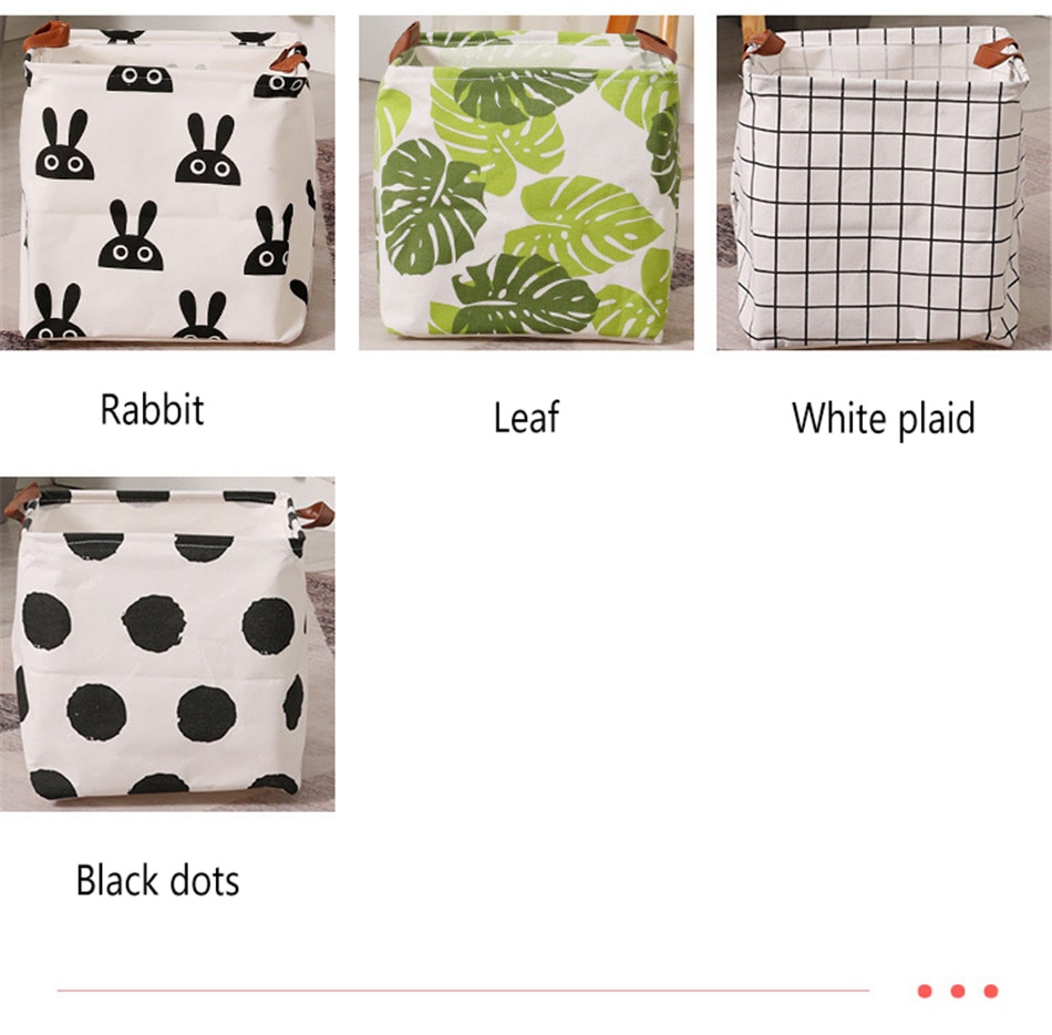 Floral and Animals Printed Square Foldable Laundry Storage Basket