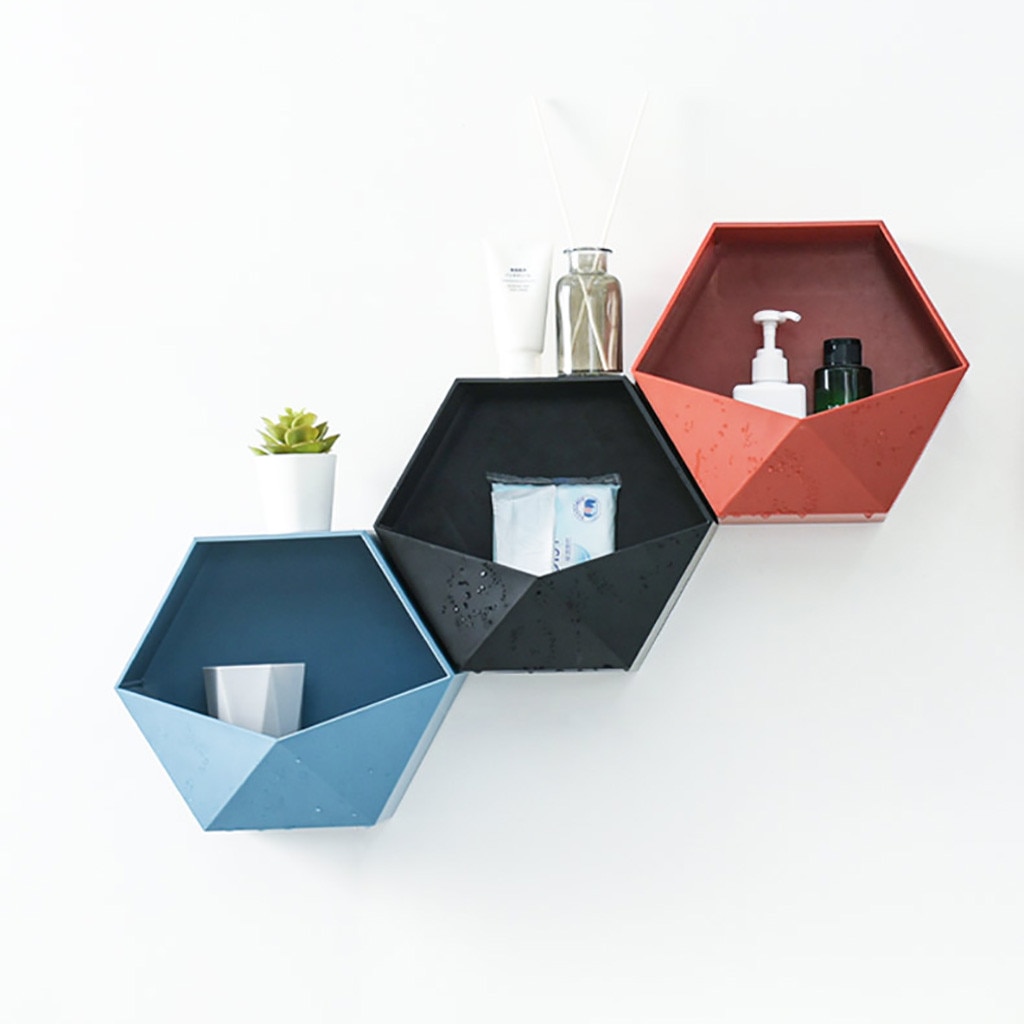 Wall Hanging Hexagon Shelf