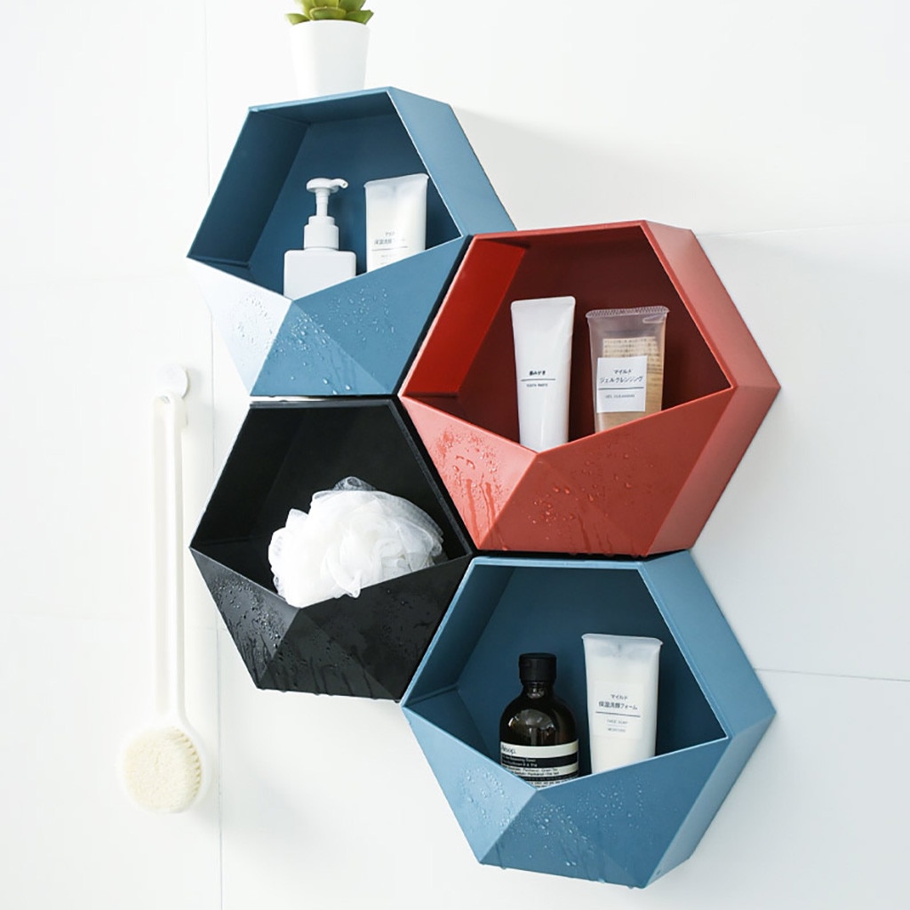 Wall Hanging Hexagon Shelf
