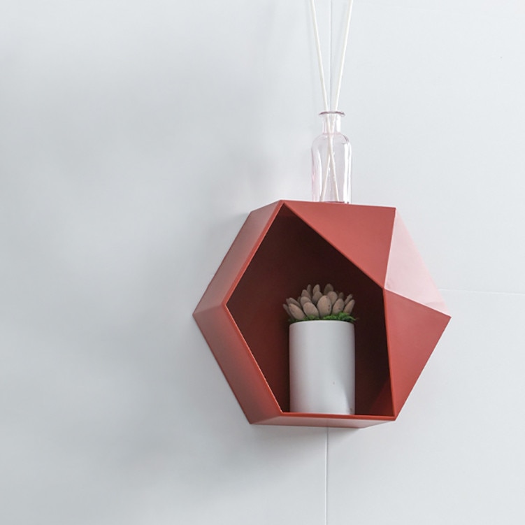 Wall Hanging Hexagon Shelf
