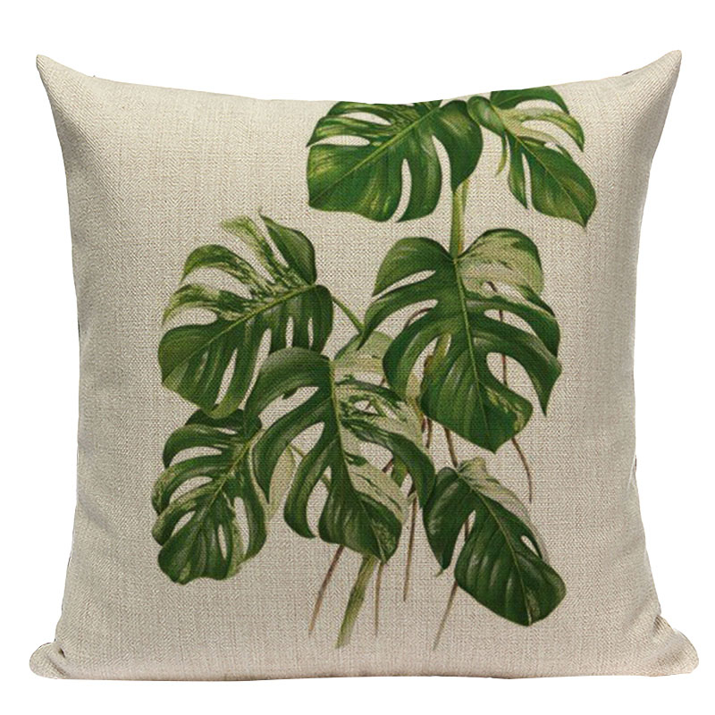 Tropical Leaves Printed Pillow Case Tropical Leaves Printed Pillow Case