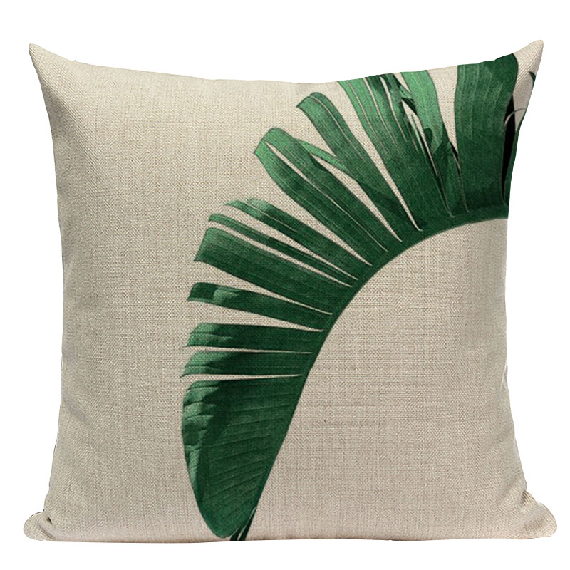 Tropical Leaves Printed Pillow Case Tropical Leaves Printed Pillow Case