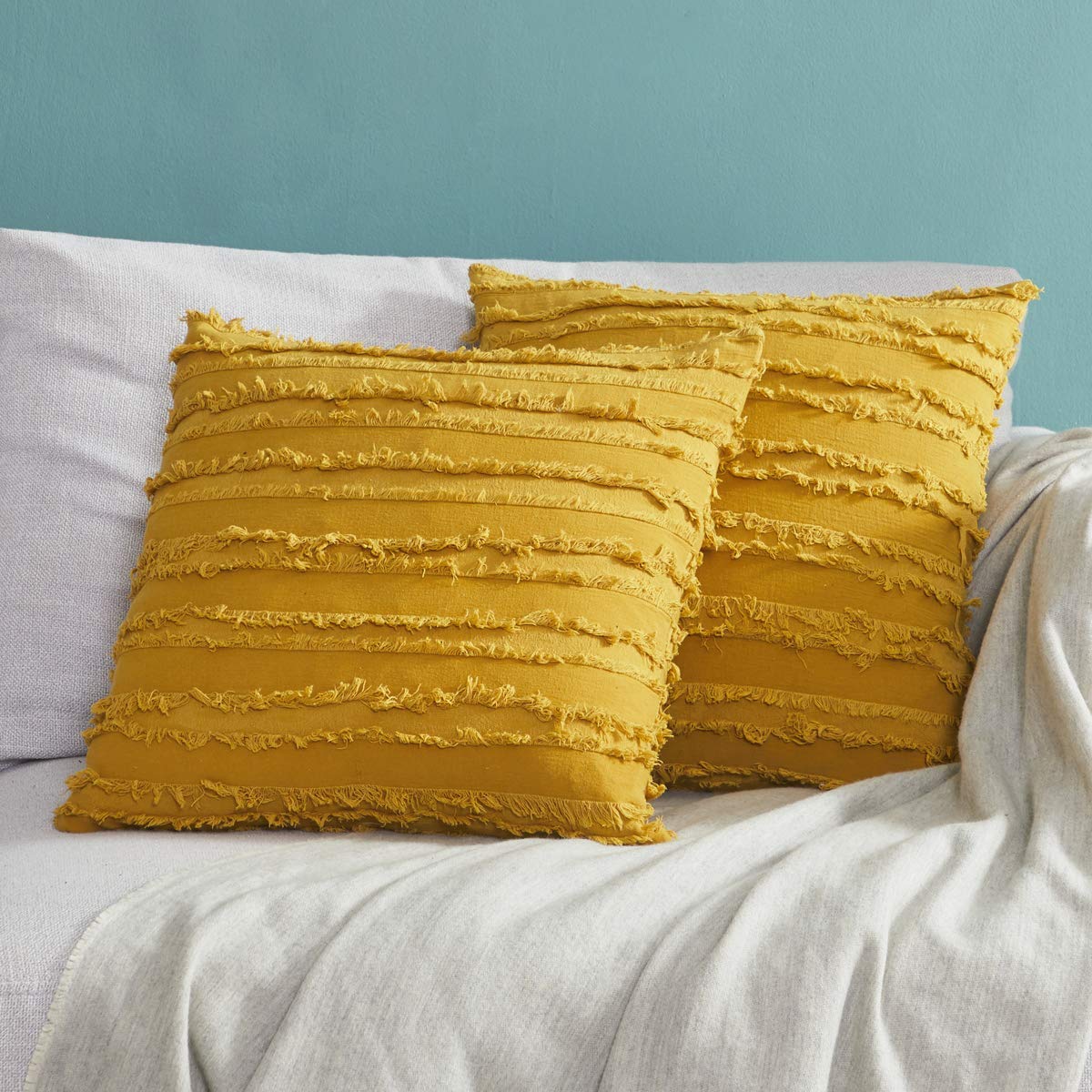 Decorative Square Striped Pillow Cases Decorative Square Striped Pillow Cases