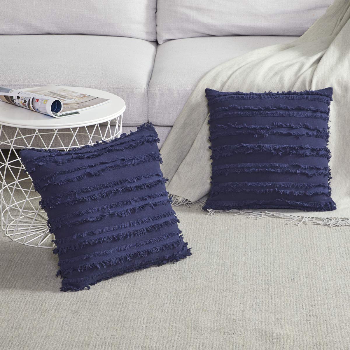 Decorative Square Striped Pillow Cases Decorative Square Striped Pillow Cases