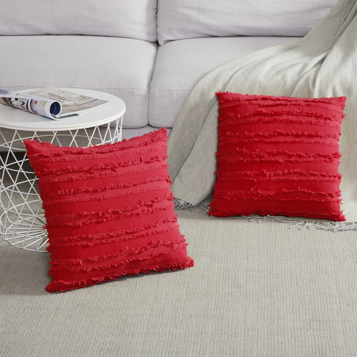 Decorative Square Striped Pillow Cases Decorative Square Striped Pillow Cases