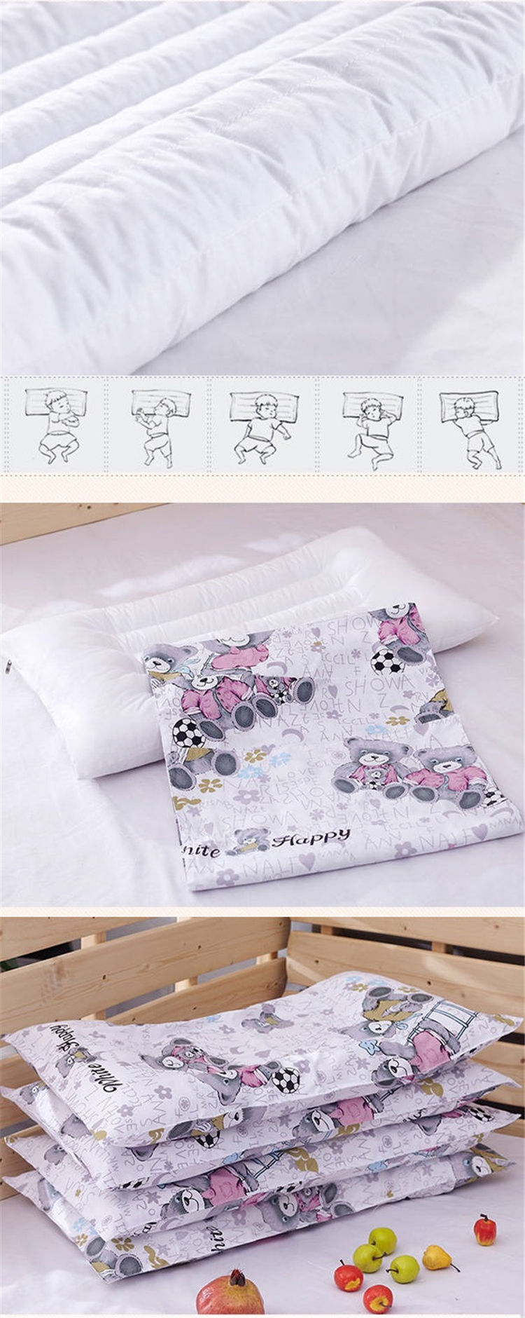 Kids Cartoon Printed Cotton Pillow