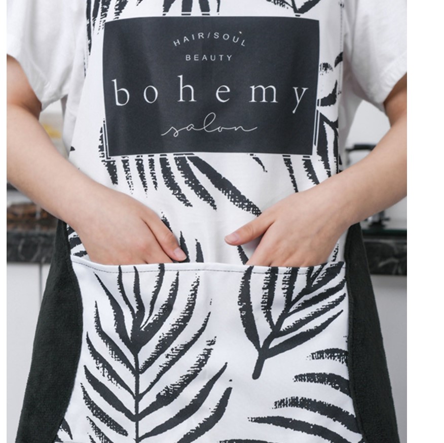 Black and White Print Apron