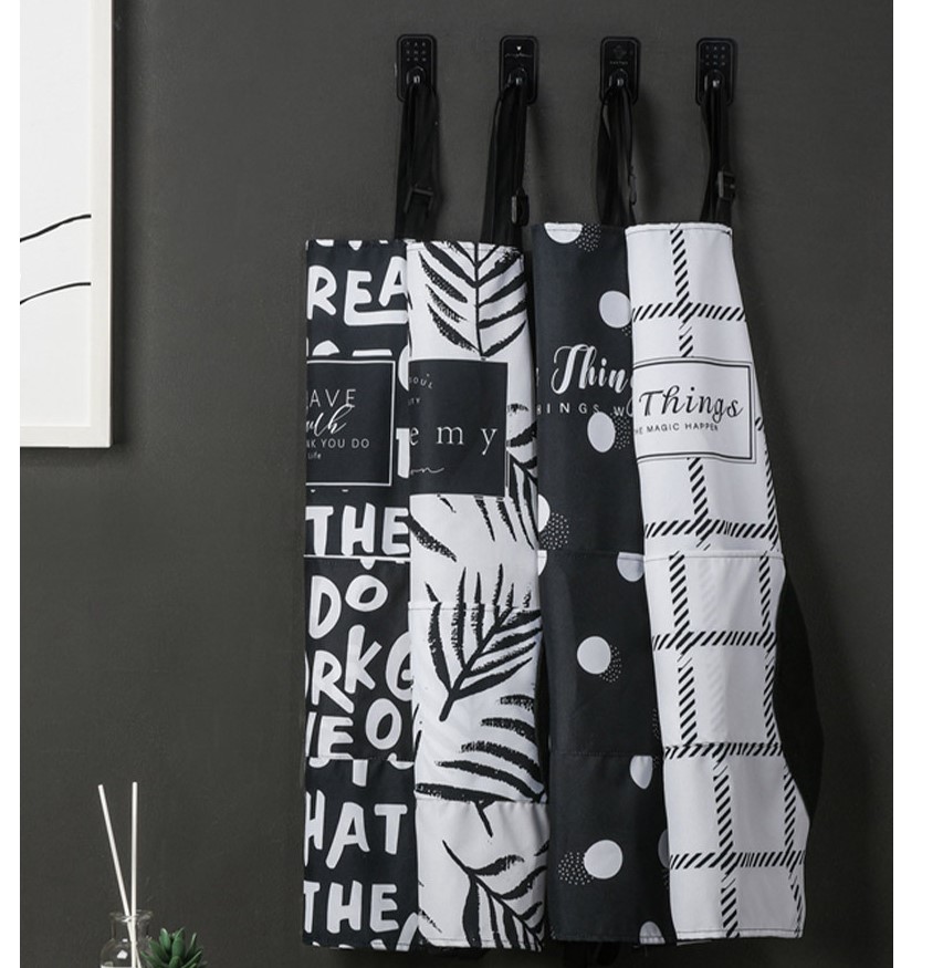 Black and White Print Apron