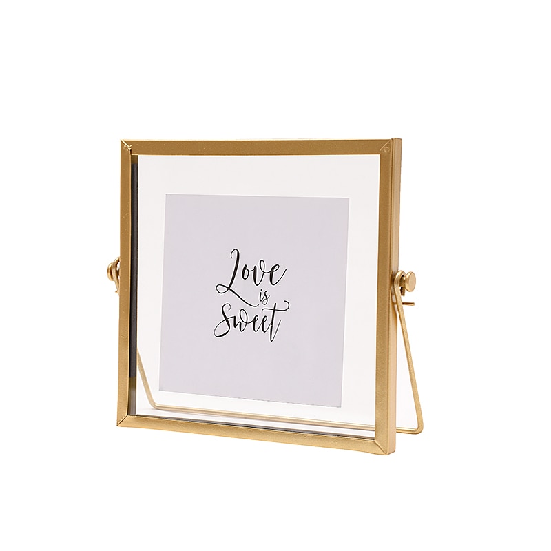 Golden Glass Metal Photo Frame