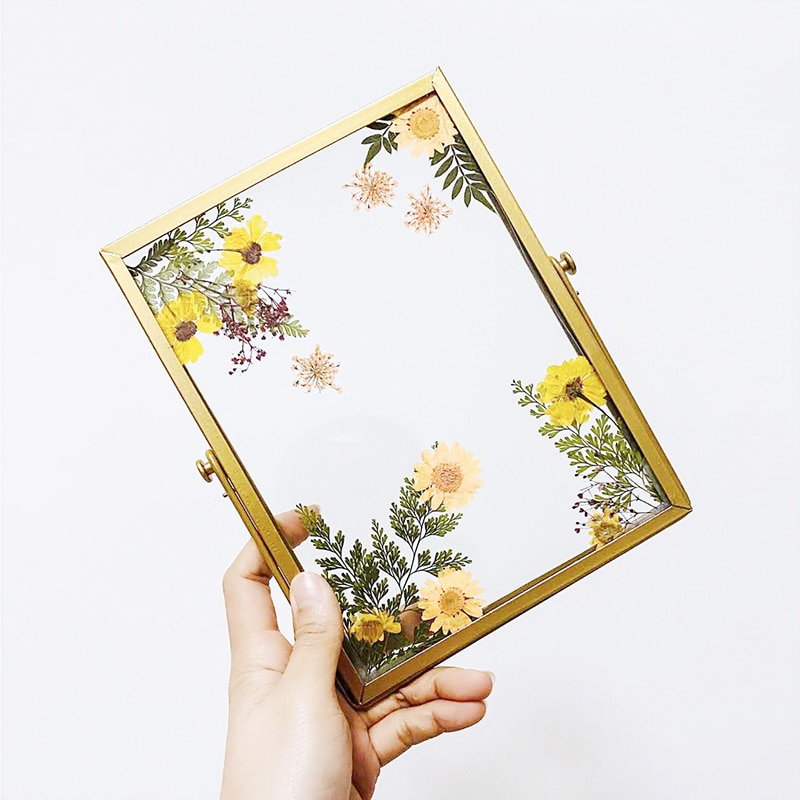 Golden Glass Metal Photo Frame
