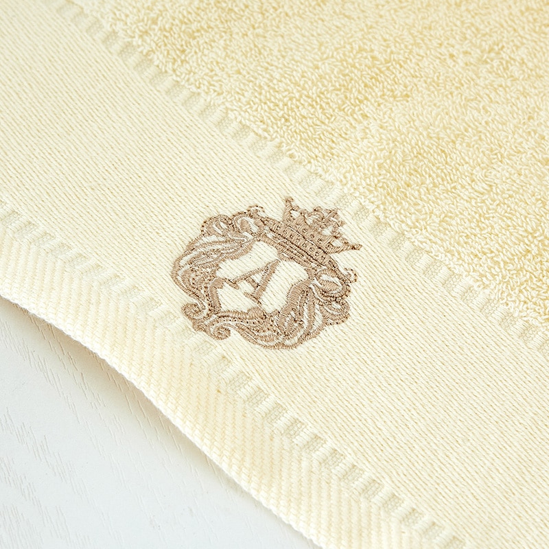 Solid Embroidered Cotton Towel