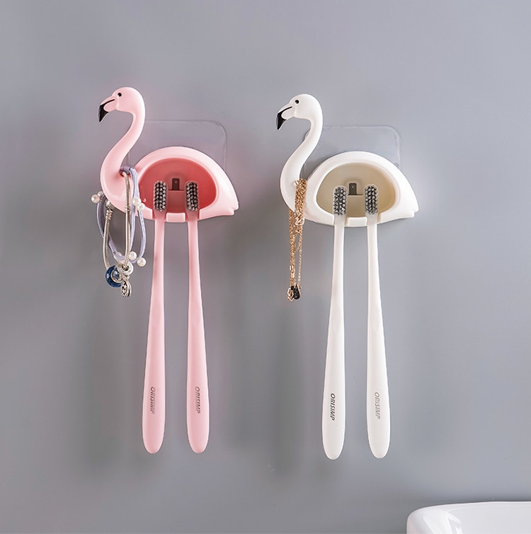 Flamingo Shaped Toothbrush Holder