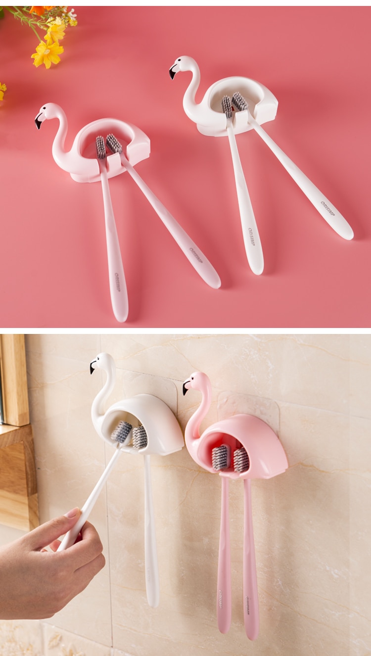 Flamingo Shaped Toothbrush Holder