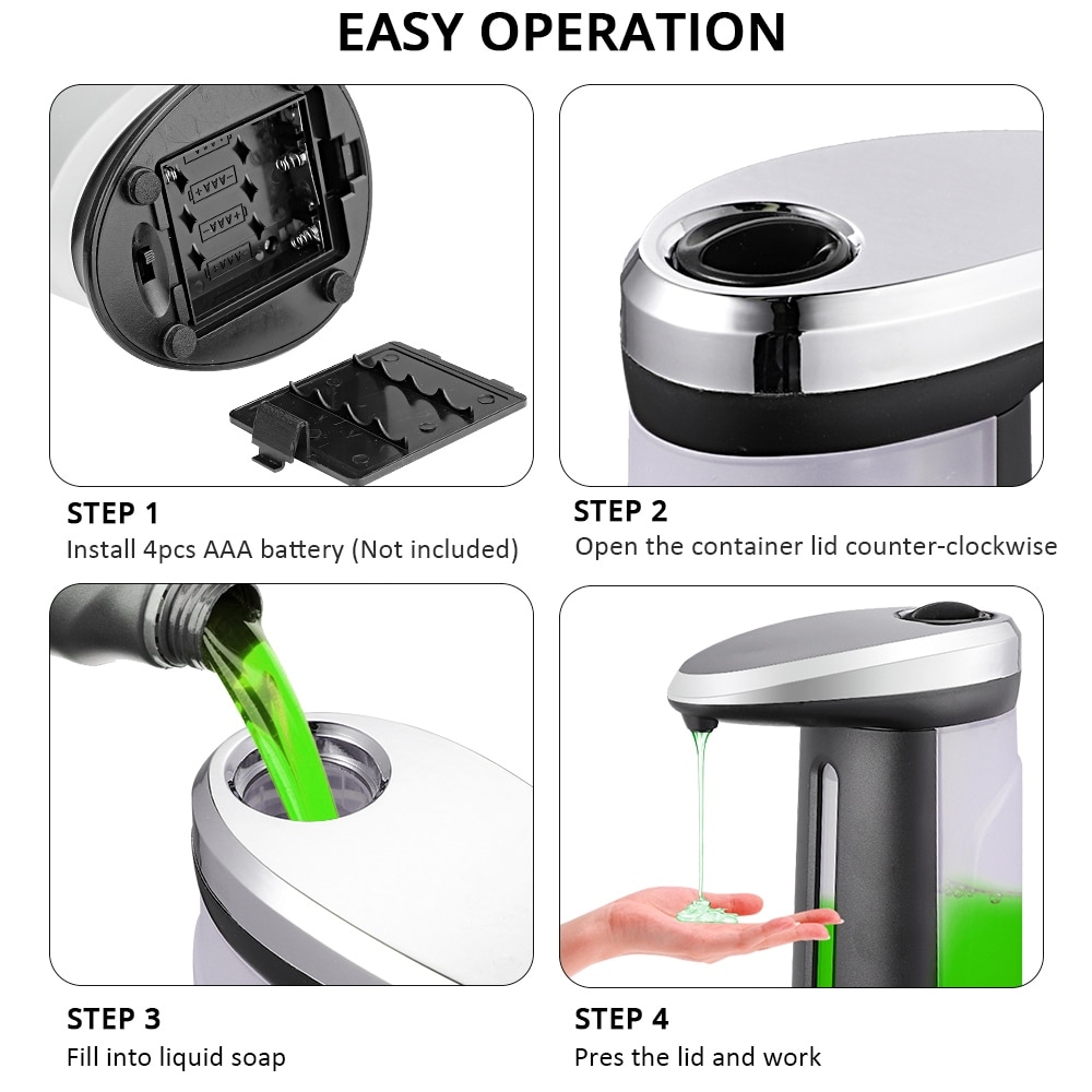 400ML Automatic Liquid Soap Dispenser