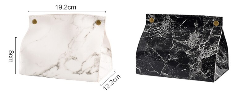 Marble Printed PU Leather Tissue Box Marble Printed PU Leather Tissue Box